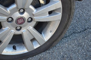 La Fiat Doblo fermata dai carabinieri