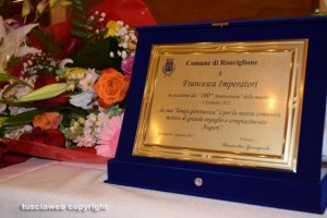 Francesca Imperatori compie cento anni