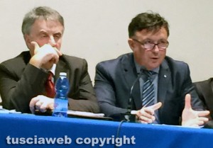 Viterbo - L'assemblea dei bancari - Giuseppe Milazzo e Paolo Capotosti
