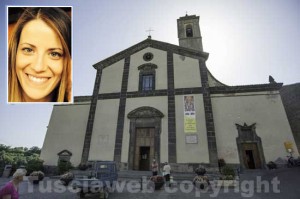 Grotte di Castro- Chiesa S.Giovanni - Nel riquadro Cristina Cappelloni