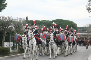 Pescia Romana - Sant'Antonio - La fanfara dei carabinieri a cavallo