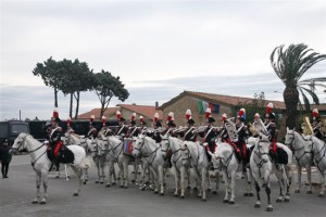 Pescia Romana - Sant'Antonio - La fanfara dei carabinieri a cavallo
