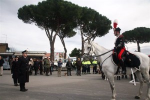 Pescia Romana - Sant'Antonio - Il comandante provinciale Mauro Conte e i carabinieri a cavallo