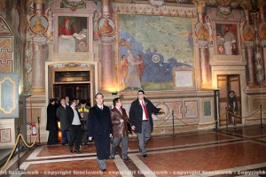 La delegazione cinese alla sala Regia