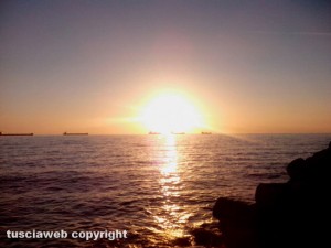 Tramonto su Civitavecchia