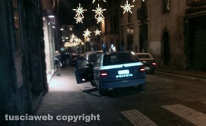 La polizia in via Cavour