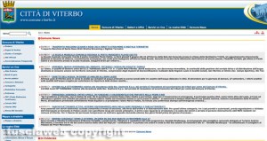 Viterbo - Il sito del comune con le notizie ferme al 3- 9- 2014