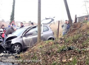 Frontale a Carbognano - La Toyota Yaris