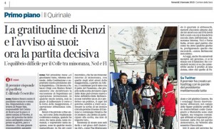 Botta e risposta Sini - Renzi sulla Corriere della Sera