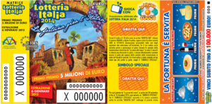 Un biglietto della lotteria Italia 2014