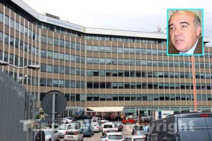 La Asl di Viterbo; nel riquadro: l'ex direttore generale Giuseppe Aloisio