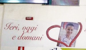 Bolsena - Lo striscione dedicato a Cristina Cappelloni