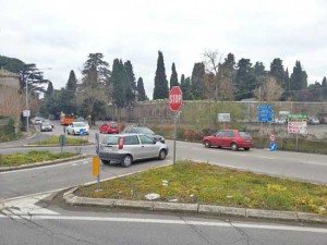 L'incrocio di Villanova con la Cassia