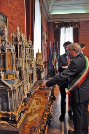 I modellini nella sala rossa 