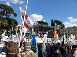 La manifestazione della Lega nord a Roma