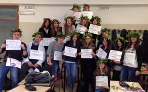 Acquapendente - Alcuni studenti delle classi superiori del Leonardo da Vinci