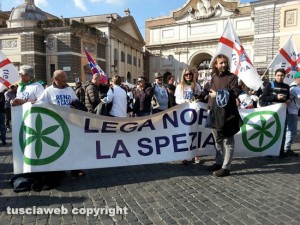 La manifestazione della Lega nord a Roma 