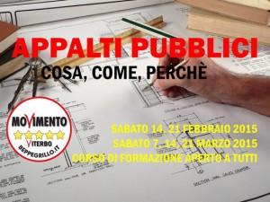 Il corso sugli appalti pubblici dil M5s