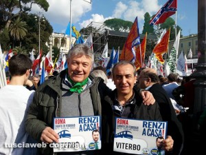 Pinna e Fusco in piazza a Roma