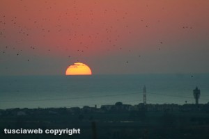 Tramonto a Tarquinia