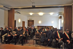 Viterbo - Il presidio sotto la prefettura contro l'Imu