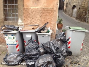 Viterbo - Rifiuti nei pressi di Palazzo dei Papi