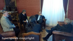 Zingaretti con gli amministratori di Viterbo