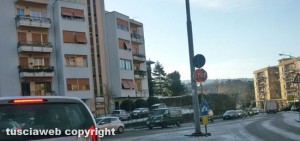 Viterbo - Traffico in tilt dopo l'ondata di maltempo