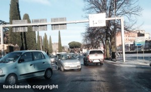 Viterbo - Traffico in tilt dopo l'ondata di maltempo