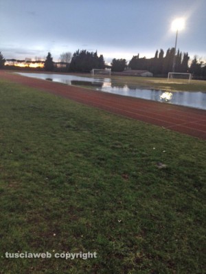 Maltempo - Viterbo - Il campo sportivo della Vam allagato