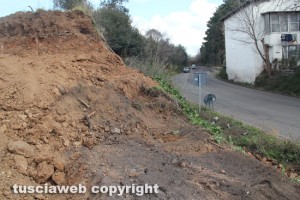 Strada Ponte Sodo - I lavori nel tratto in uscita sulla Cassia