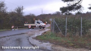 Frane sulla strada che dalla Quercia porta a Vitorchiano