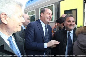 Zingaretti a alla stazione di Porta Fiorentina