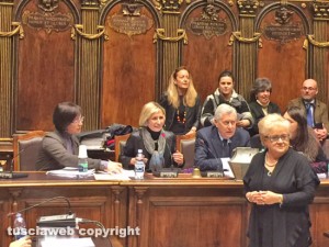 Viterbo - Maria Rita De Alexandris sul banco del presidente del consiglio
