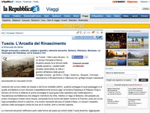 L'articolo di "Repubblica viaggi" sil Rinascimento della Tuscia