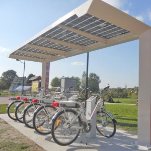 La pensilina per l'e-bike