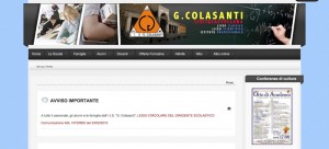Civita Castellana - L'avviso pubblicato sul sito dell'istituto Colasanti - Clicca sull'immagine per ingrandire