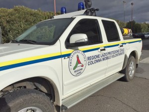Montalto di Castro - Un'auto della protezione civile