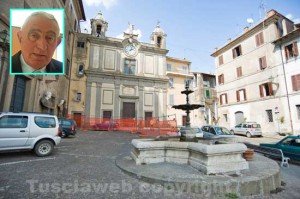 Bassano Romano; nel riquadro: l'ex sindaco Luigi De Luca