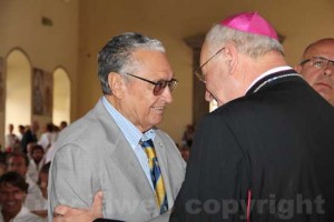 Nello Celestini con il vescovo