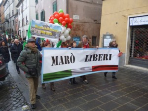 Acquapendente - la manifestazione pro Marò