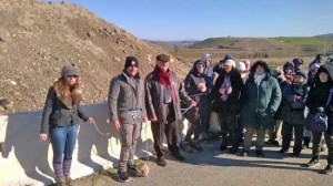 I manifestanti sulla Tirrenica