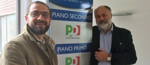 Andrea Egidi e Riccardo Valentini nella sede del Pd