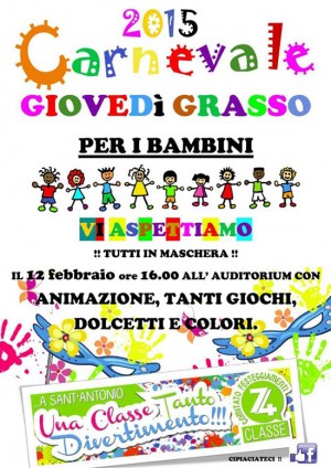 Tutto pronto per il carnevale dei bambini 