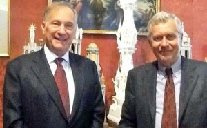 John R. Philips e Leonardo Michelini a palazzo dei Priori