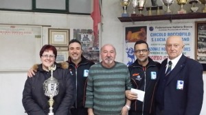 Quarta gara di bocce provinciale, i primi classificati