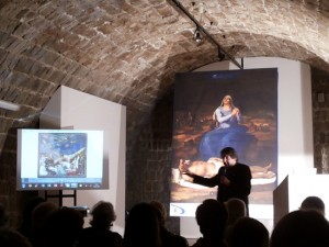 Viterbo - Marco Zappa durante la relazione su Sebastiano del Piombo
