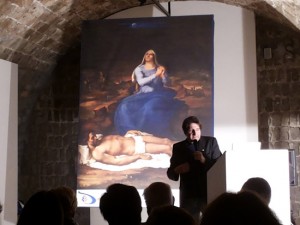 Viterbo - Marco Zappa durante la relazione su Sebastiano del Piombo