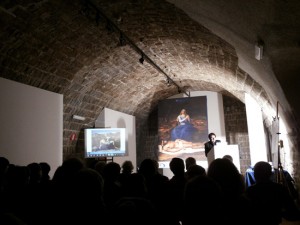 Viterbo - Marco Zappa durante la relazione su Sebastiano del Piombo