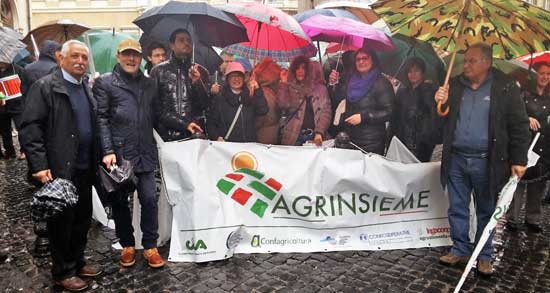 Agrinsieme - La manifestazione a piazza Montecitorio